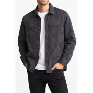 Life After Denim Shirt Jacket XL Gray Black Camo Cotton Utility Shacket
